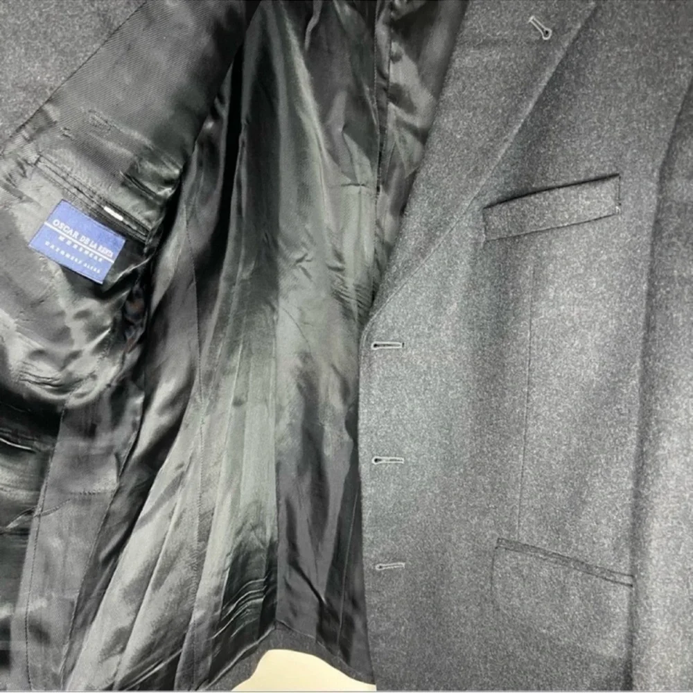 Oscar de la Renta Wool/Cashmere Blend Blazer 44R